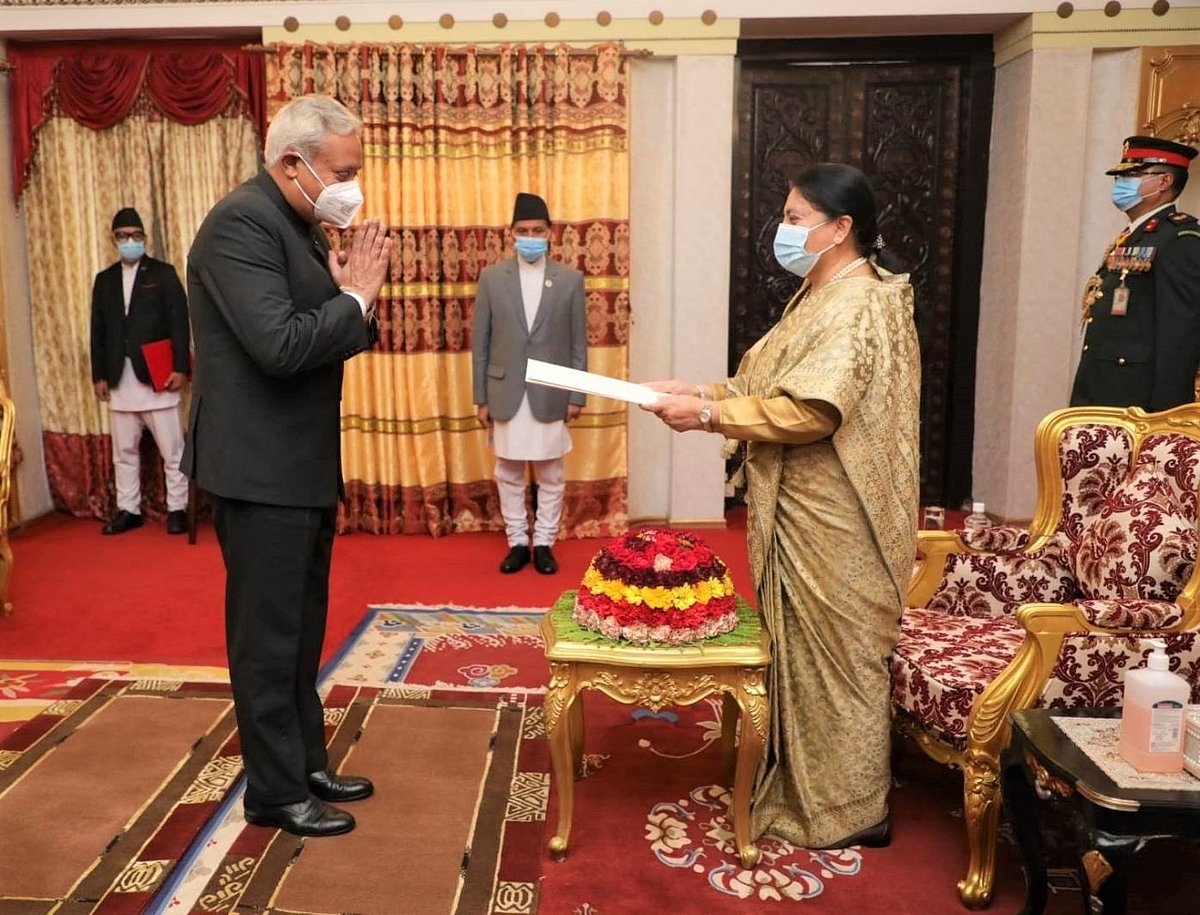 New Indian envoy presents his credentials to Nepal President