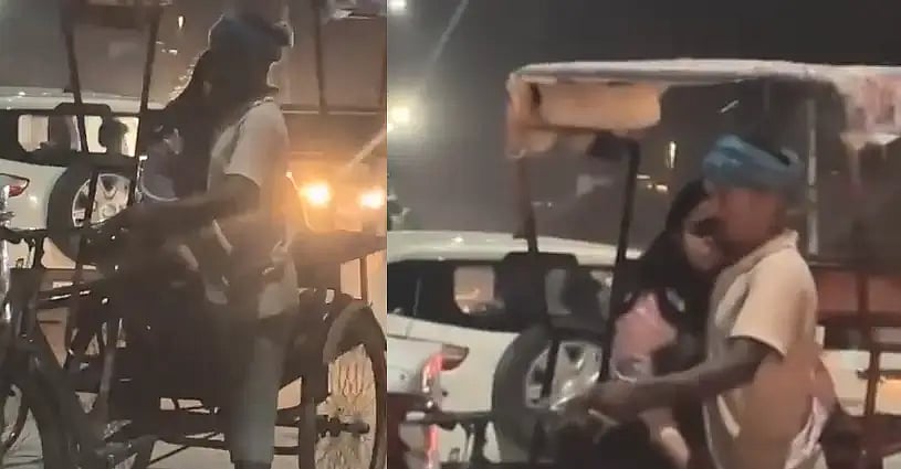 Delhi: Woman caught 'molesting' rickshaw puller on road in shocking ...