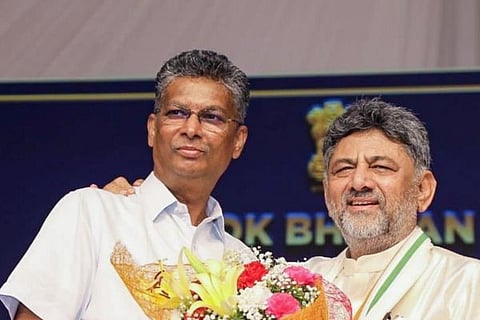 ಸಿಎಂ ಡಿ ಕೆ ಶಿವಕುಮಾರ್ ಜೊತೆ ಸಚಿವ ಸತೀಶ್ ಜಾರಕಿಹೊಳಿ 
