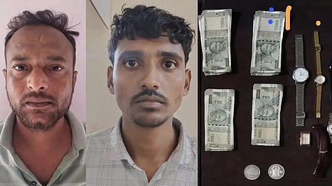 ಉಡುಪಿ ನಗರ ಠಾಣೆಯ ಪೊಲೀಸರು ಬಂಧಿಸಿರುವ ಉತ್ತರ ಪ್ರದೇಶ ರಾಜ್ಯದ ಬೆಡಿಯಾ ಗ್ಯಾಂಗ್​ನ ಆರೋಪಿಗಳು.