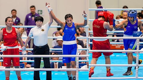 India's proud boxing star Lovlina Borgohain clinched the gold medal by defeating a Chinese boxer amidst her birthday celebrations.