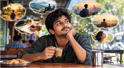 Thinking while drinking tea