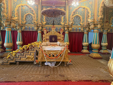 The jeweled throne of the palace