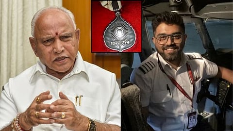 Photograph of Captain Smith Machar and B.S. Yediyurappa.
