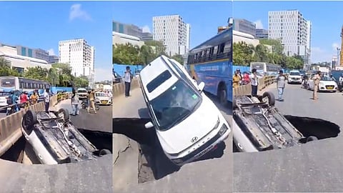 Road collapses on Chennai OMR