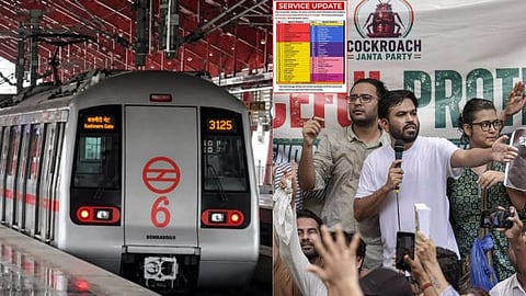 A Delhi Metro station with its gates closed as a precautionary measure due to protests against the Election Commission (representative image).