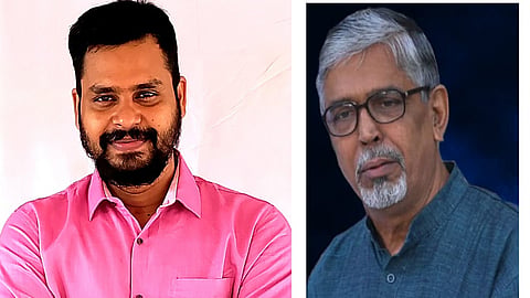 ಮೈಸೂರು ದಸರಾ ಕಲಾಕೃತಿ ರಾಜ್ಯ ಪ್ರಶಸ್ತಿಗೆ ಭಾಜನರಾದ ಉಡುಪಿಯ ಕಲಾವಿದರಾದ ಡಾ. ಜನಾರ್ದನ್​ ರಾವ್​ ಹಾವಂಜೆ ಹಾಗೂ ಸಕು ಪಾಂಗಾಳ.