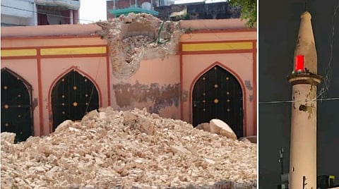 Collapse of Karbala Dayanat-ud-Daula Minar