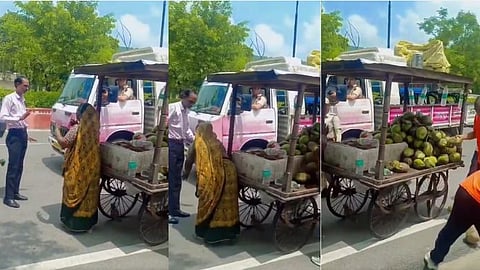 Elderly woman's tender coconut cart seized