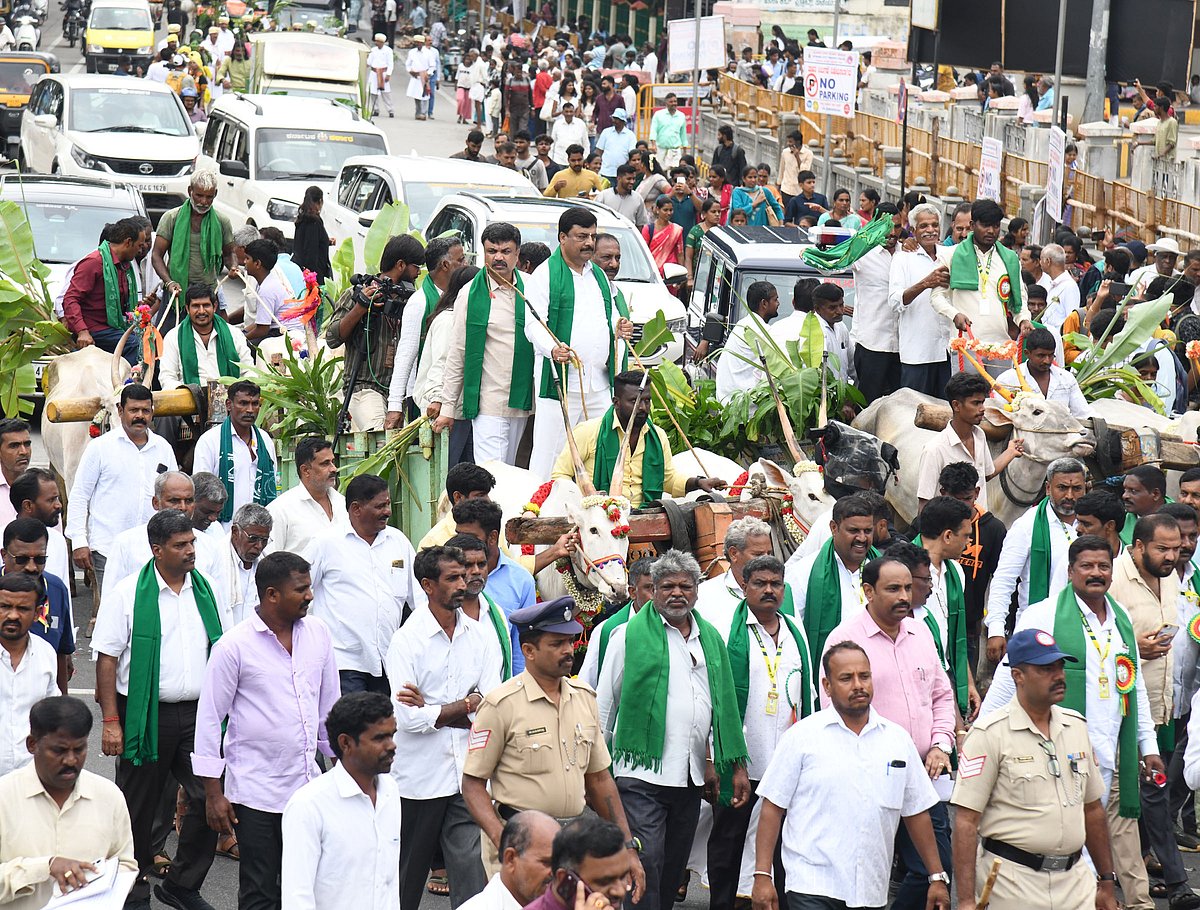 ರೈತ ದಸರಾ: ಮೈಸೂರಿನಲ್ಲಿ ಮೇಳೈಸಿದ ಹಳ್ಳಿಯ ಸೊಗಡು