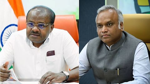Home Minister Priyank Kharge and Union Minister H.D. Kumaraswamy