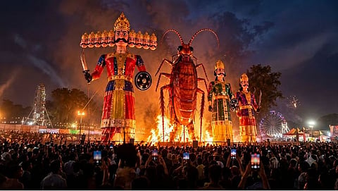 30-foot cockroach effigy
