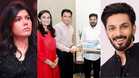 Kalanithi Maran and Kavery Maran presented the wedding invitation for their daughter to Telangana CM Revanth Reddy.