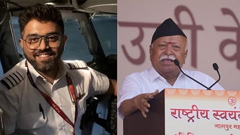 Mohan Bhagwat lauded the bravery of Pilot Smith Machar at the Vijayadashami ceremony held at the RSS headquarters in Nagpur.