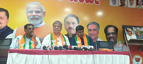 ಸುದ್ದಿಗೋಷ್ಠಿಯಲ್ಲಿ ಮಾತನಾಡಿದ ವಿಧಾನಸಭೆ ವಿರೋಧ ಪಕ್ಷದ ಉಪ ನಾಯಕ ಅರವಿಂದ ಬೆಲ್ಲದ.

