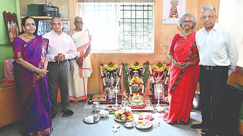 On the occasion of Vijayadashami, a recitation of the ‘Sundara Kanda’ from the Ramayana and a special puja were organized on Wednesday at Pratibha Jewellery House in the city.
