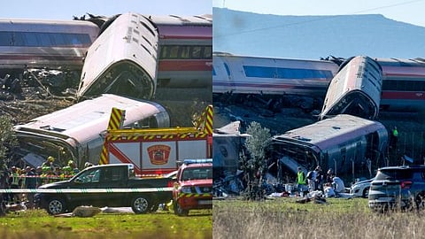 A horrific tragedy occurred near Toledo, Spain, when two high-speed trains collided; rescue operations are currently underway at the scene.