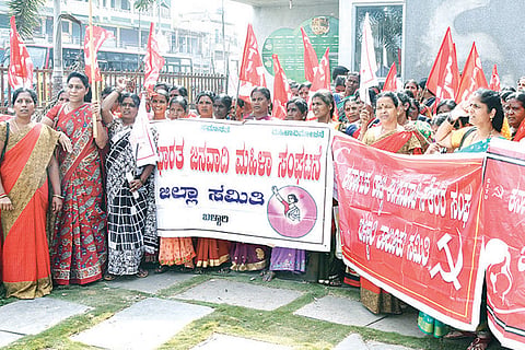 080120 Ballari Bharat Janavadi Sangha Strike