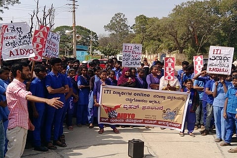 AIDYO ITI STUDENTS CTD Protest 10 JAN 20