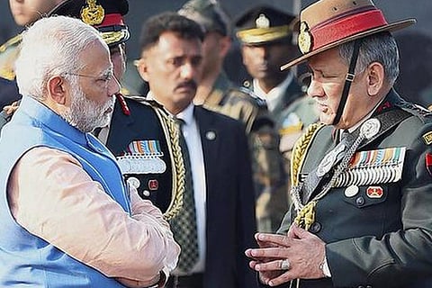 Modi With Bipin Rawat 1 Jan 1