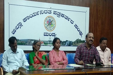 Swaraj organisation Press Meet at Mandya 1 Jan 20