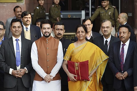 Budget Day: FM Sitharaman at North Block