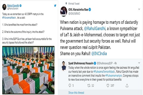 RAGA Pulwama TWT and Reactions BJP 14 FEB 20