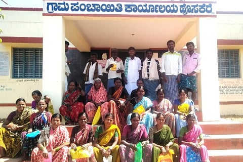 jagaluru chikkabannihatti villagers protest
