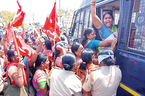 060320 Raichur CITU Jail Baro Protest