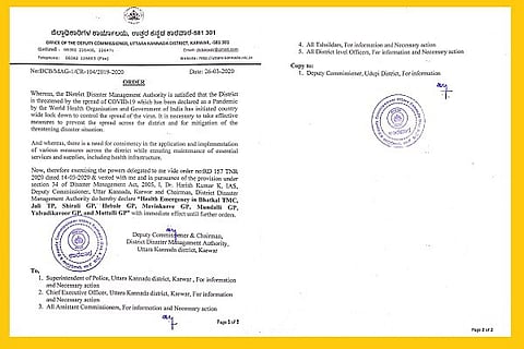 UK DC Order on health Emergency 27 MAR 20