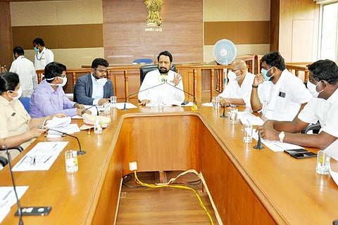 07042020 Koppal DCM Laxman Savadi Meeting