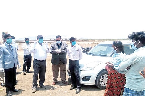 150420 Ballari District Judge Visit Mahatma Gandhi Township