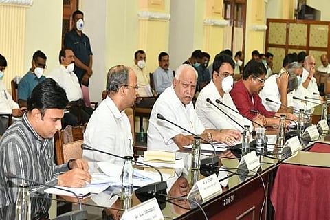 CM BSY Meeting with ministers 4 APR 20