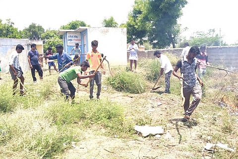 25052020 Koppal youths School groun clean