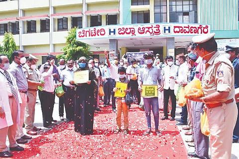 Davanagere Corona, Infection, Cure, Release,