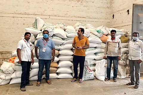 Davanagere Kovid-19, ration, rice, inspection