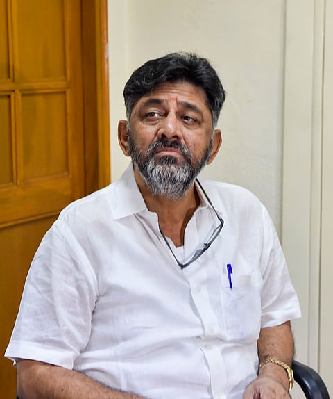 D K Shivakumar at AICC  HQ