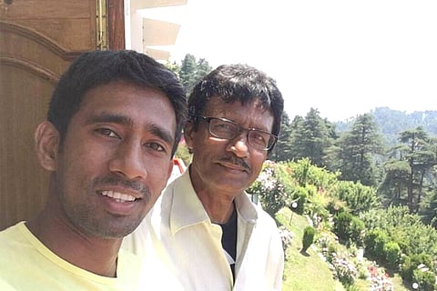 SAHA CRICKET WITH HIS FATHER_WEB