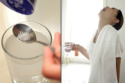 salt water gargling