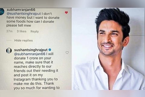 sushant donation
