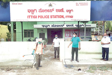 100720 Ittigi Police Station Sanitization