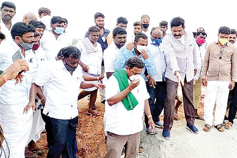 Karatagi Tungabhadra left Canal Work Damage