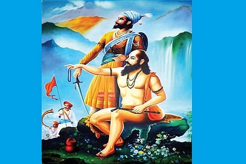 Shivaji with guru