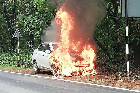 car fire