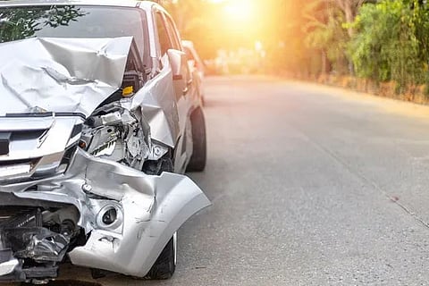 damaged car