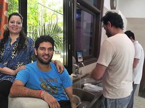 yuvraj singh and his mother for web
