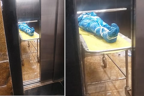 Corona, Dead body, Lift