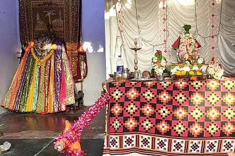 Ganesh idol and Allah God in same