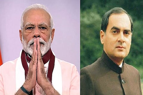 PM-modi & rajiv-gandhi