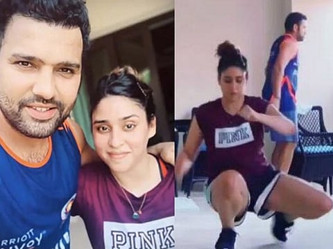rohit wife workout